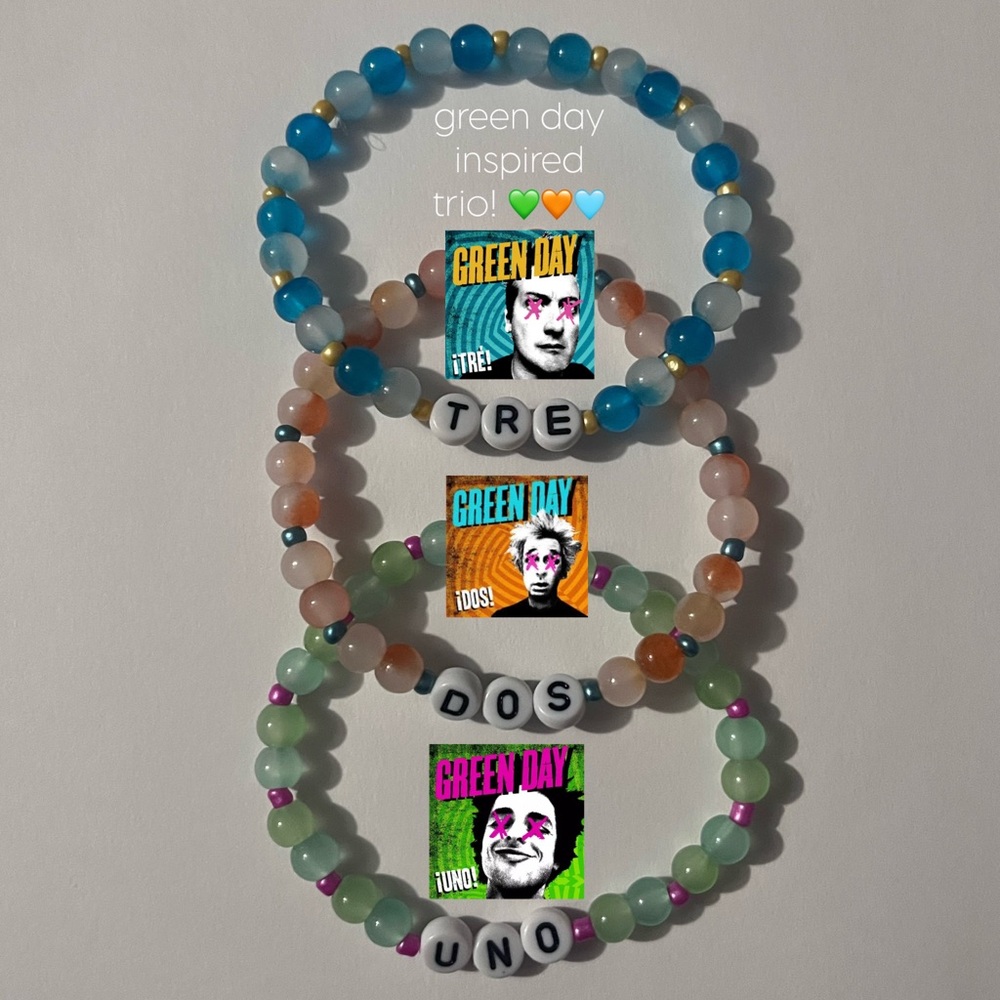 green day trilogy bracelet trio!
